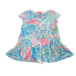 Lilly Pulitzer UPF 50+ Ivy Swim Cover Up Sink Or Swim Size M Kids
